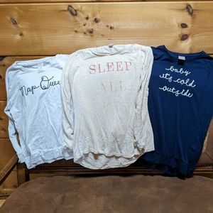 3 Sleepwear Tops Bundle!